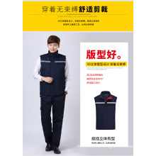 Padded cotton cargo vest